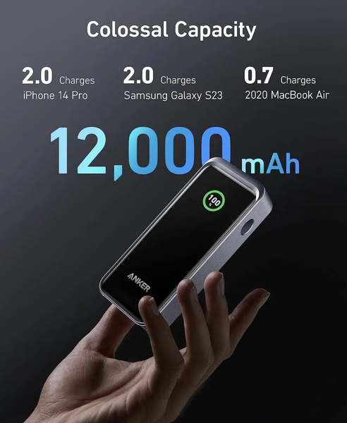 Зовнішній акумулятор (павербанк) Anker Prime 12000mAh 130W (A1335011)
