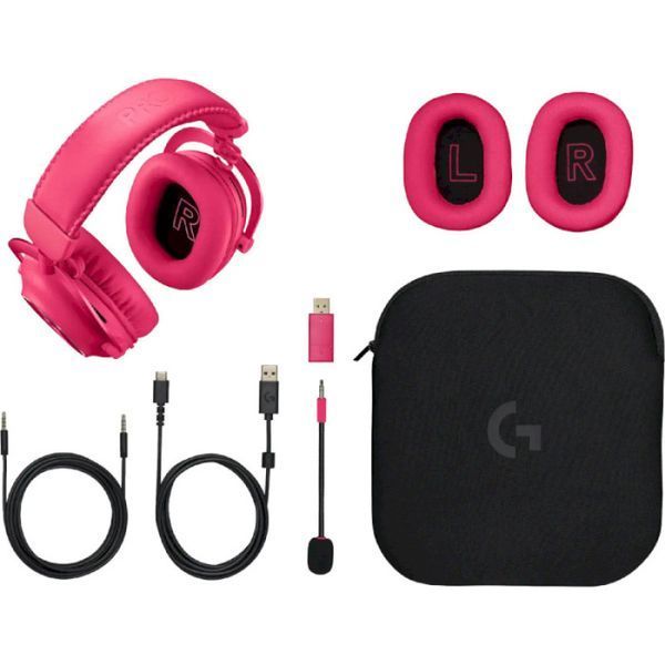 Навушники з мікрофоном Logitech G Pro X 2 Lightspeed Pink (981-001275)
