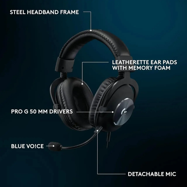 Навушники з мікрофоном Logitech G PRO X SE Black (981-001470)