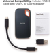 SSD накопитель SanDisk Extreme Portable V2 1 TB Black (SDSSDE61-1T00-G25)