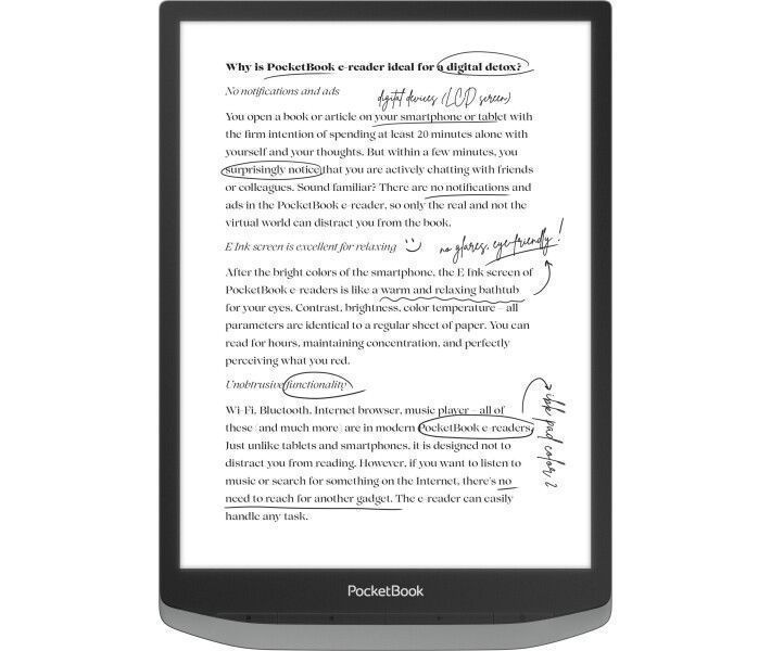 Електронна книга з підсвічуванням PocketBook 1040D InkPad X PRO Mist Grey (PB1040D-M-WW)