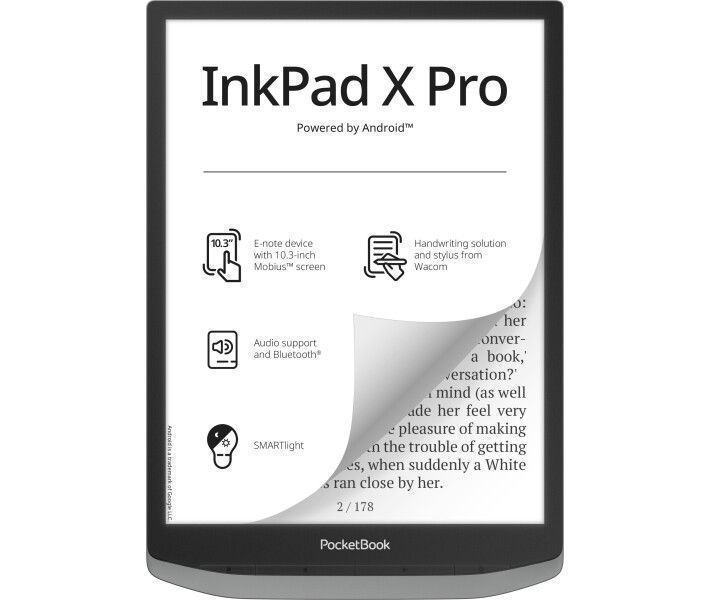 Електронна книга з підсвічуванням PocketBook 1040D InkPad X PRO Mist Grey (PB1040D-M-WW)