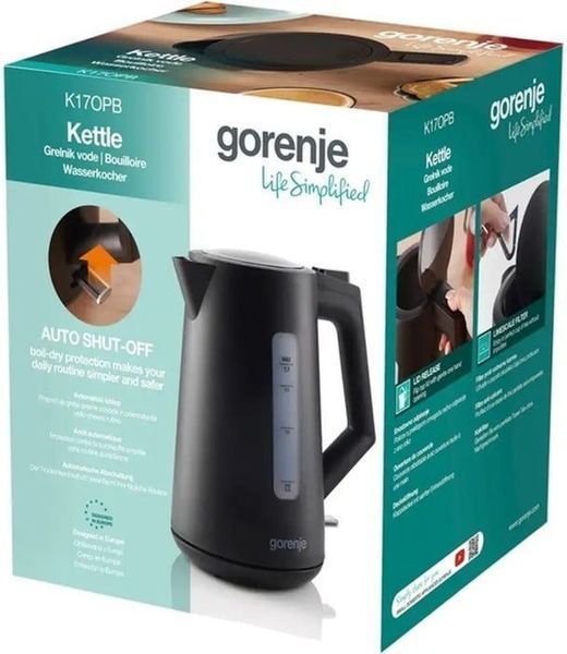 Электрочайник Gorenje K17OPB Black (K17OPB)