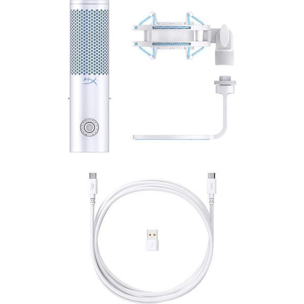 Мікрофон для ПК/ для стрімінгу, подкастів HyperX QuadCast 2 White (AN1D9AA)