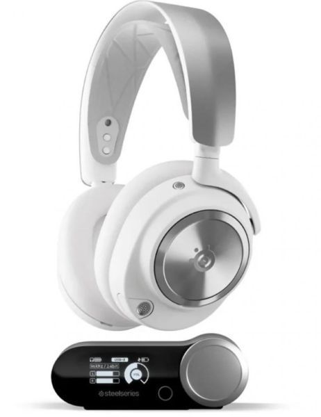 Навушники з мікрофоном SteelSeries Arctis Nova Pro Wireless White (61524)