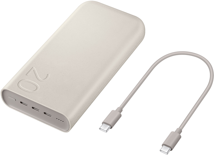 Зовнішній акумулятор (павербанк) Samsung 20000 mAh 45W Beige (EB-P4520XU)