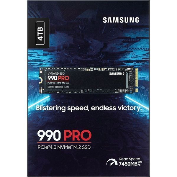 SSD накопитель Samsung 990 PRO 4 TB (MZ-V9P4T0BW)