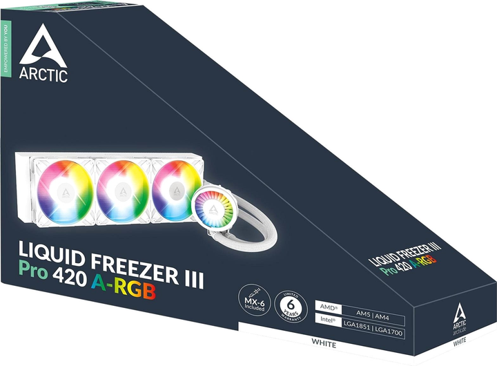 Водяное охлаждение Arctic Liquid Freezer III Pro 420 A-RGB White (ACFRE00189A)