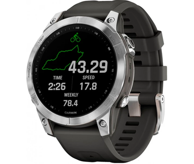 Смарт-годинник Garmin Fenix 7 Silver with Graphite Band (010-02540-00/01)