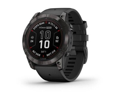 Смарт-годинник Garmin Fenix 7X Pro Sapphire Solar Carbon G. DLC Tit. with Black Band (010-02778-10/11/54)