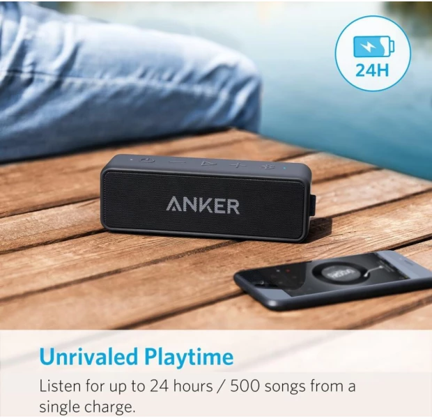 Портативна колонка Anker SoundCore 2 Black (A3106H11)