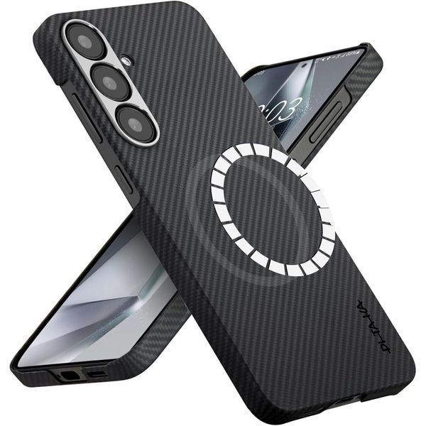 Чехол Pitaka Ultra-Slim Case Classic Twill 600D для Samsung Galaxy S25 Black/Grey (KS2501)
