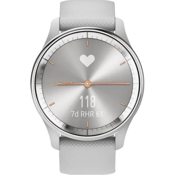 Смарт-годинник Garmin Vivomove Trend Silver S. Steel Bezel w. Mist Gray Case and S. Band (010-02665-03)