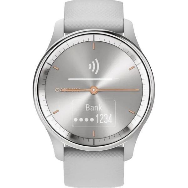 Смарт-годинник Garmin Vivomove Trend Silver S. Steel Bezel w. Mist Gray Case and S. Band (010-02665-03)