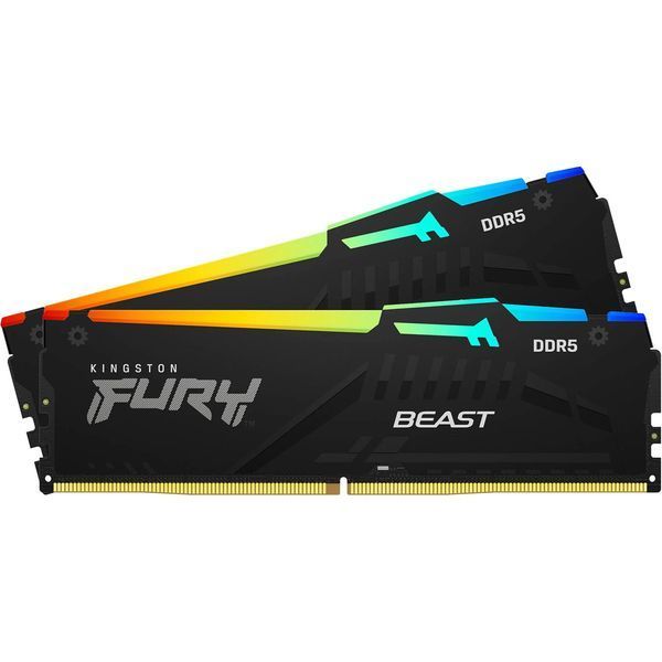 Пам'ять для настільних комп'ютерів Kingston FURY 32 GB (2x16GB) DDR5 5600 MHz FURY Beast RGB (KF556C36BBEAK2-32)
