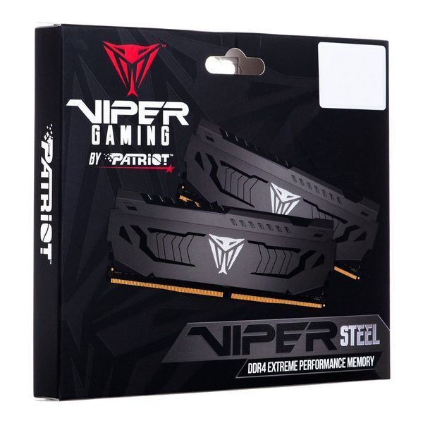 Пам'ять для настільних комп'ютерів PATRIOT 32 GB (2x16GB) DDR4 3200 MHz Viper Steel (PVS432G320C6K)