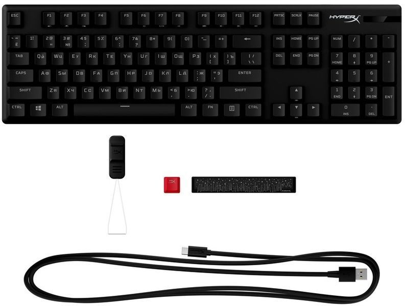 Клавіатура HyperX Alloy Origins PBT RGB Mechnical Red (639N3AA)