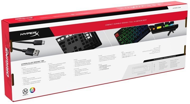 Клавіатура HyperX Alloy Origins PBT RGB Mechnical Red (639N3AA)