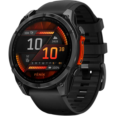 Спортивний годинник Garmin Fenix 8 47mm AMOLED Slate Gray with Black Silicone Band (010-02904-00)